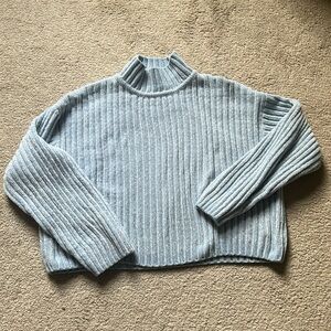 Light blue turtle neck